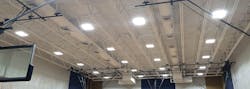FSG is no stranger to the commercial lighting business. The 35-year-old company has provide lighting at many locations, such in this school gymnasium project. (Photo credit: Image courtesy of Facility Solutions Group.)