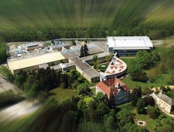 AMS headquarters and a fabrication plant sit on the grounds of an old Austrian castle, about a four-hour drive from Osram in Munich. (Photo credit: Image by user LKMKL on Wikimedia Commons, used under Creative Commons license for editorial purposes - https://commons.wikimedia.org/wiki/File:AMS_aerials2007.jpg.)