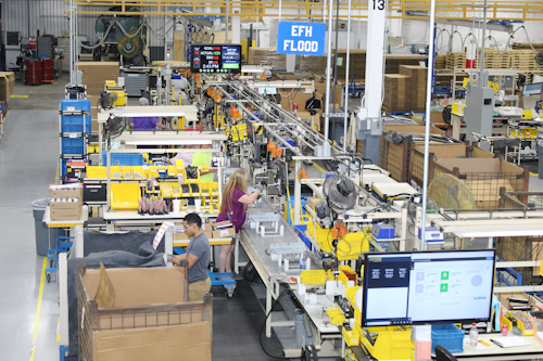 Current's lean manufacturing facility in Hendersonville, NC uses almost modular production line pods to be able to handle the diverse set of orders that passes through the facility. (Photo credits: All images courtesy of Current.)