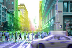 It takes a lot of energy to drive the processing power that would enable that driverless car to intelligently spot all those people. Recogni is trying to do something about it. (Image credit: Rendering courtesy of Osram.)