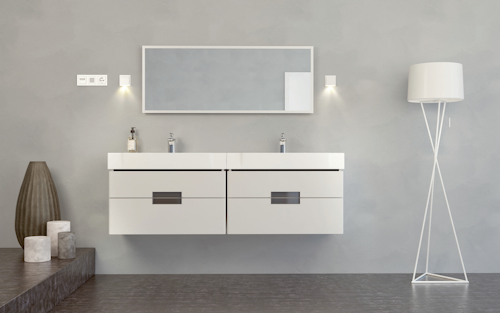Plug + Light Wall Lights Gira E2 Pure White (1)