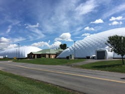 FIG. 3. An air-supported dome encloses a 17,000-square-foot golf practice facility in New York. (Photo credit: Image courtesy of Green Arc Energy Advisors.)