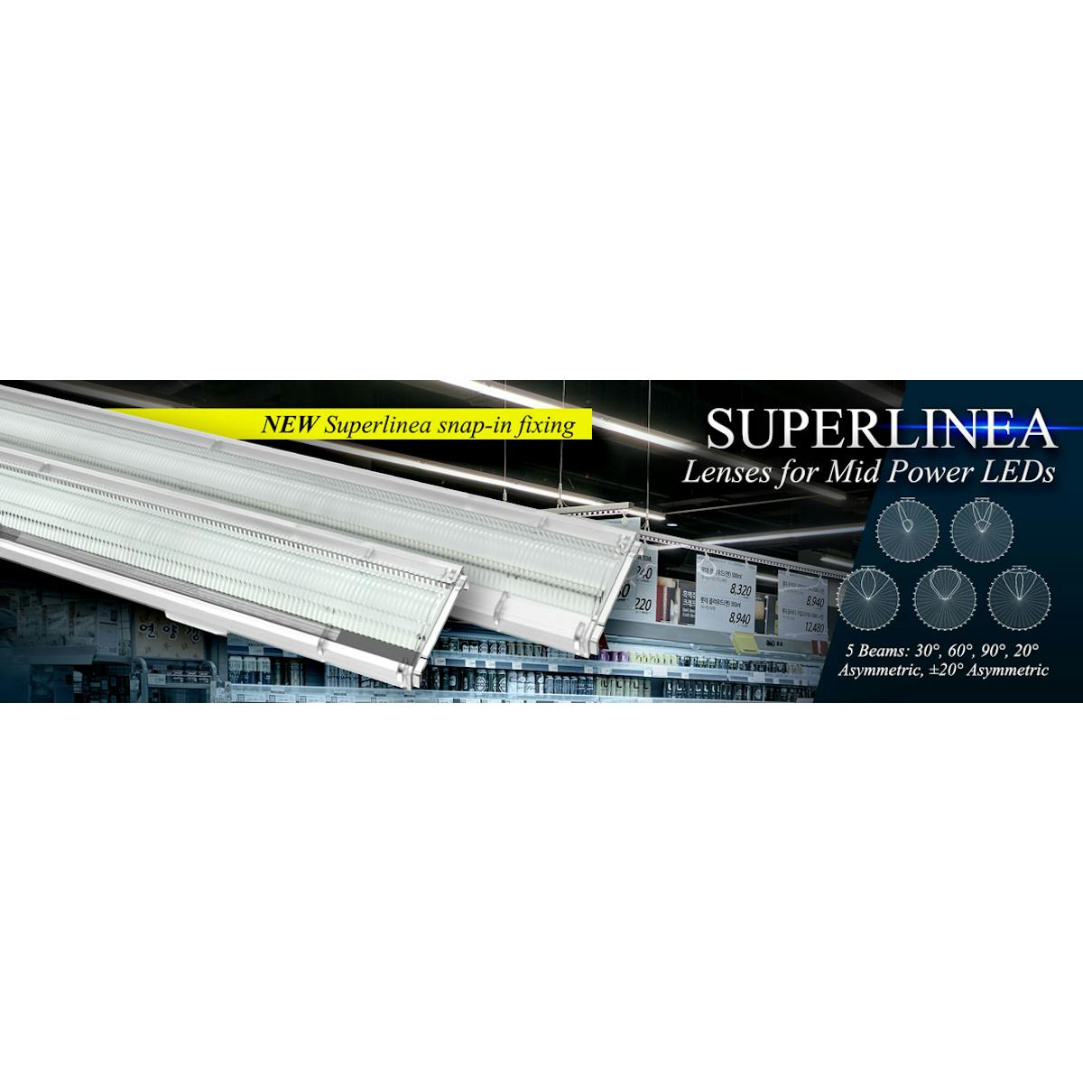 SUPERLINEA Lenses for Mid Power LEDs