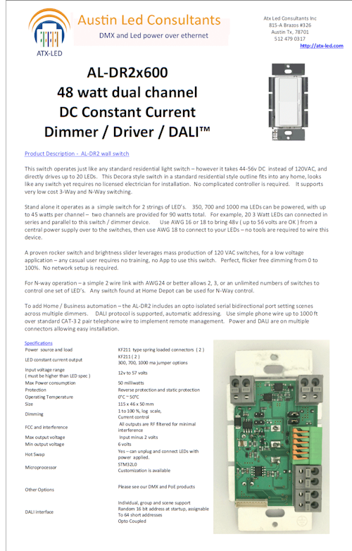 AL-DR2 data sheet