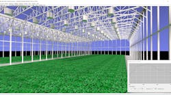 Virtual spectroradiometer in a greenhouse environment.