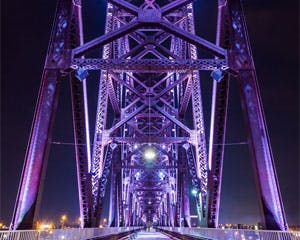 Inspirational lighting of Big Four Bridge