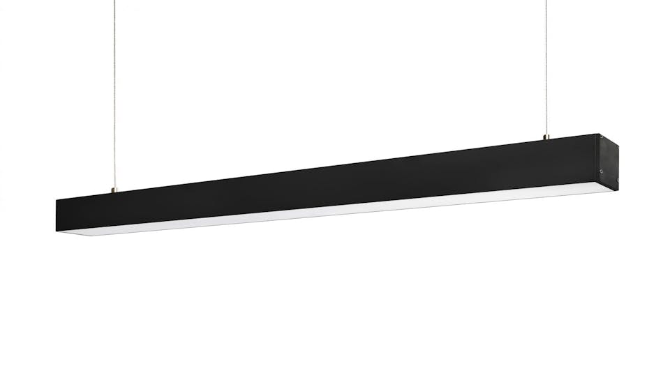 Suspended Linear LED Lighting Pendant in Black or White Finish