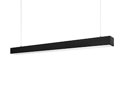 Suspended Linear LED Lighting Pendant in Black or White Finish