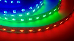 LUXTECH&apos;s FLEX Color, Architectural Grade Flexible RGB LED Tape, DMX controllable, cuttable every 2.5&apos; with 24V constant voltage