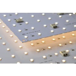 LED modules are very useful when lighting stone and glass.