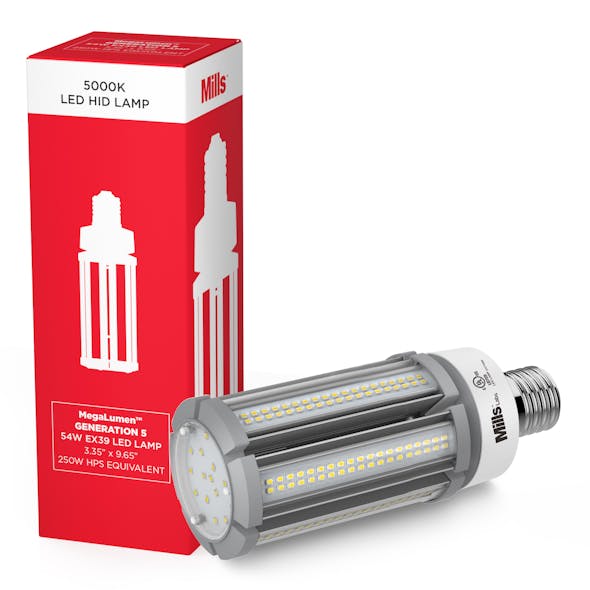 Mills Labs releases 150 lumen/watt HID to LED Replacement Lamps, 120277 Direct Wire LEDs Magazine