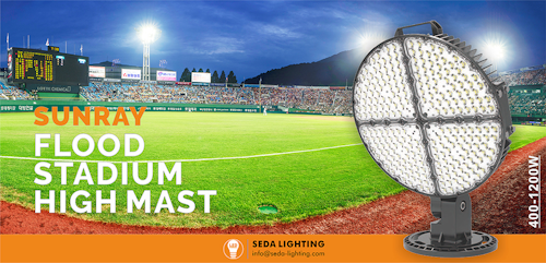 1200W Sunray Series LED Stadium lights released by SEDA Lighting