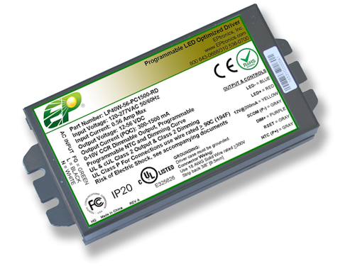 EPtronics Introduces Latest LP25W & LP40W Rev C Programmable LED Drivers