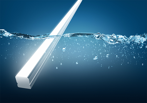 With a protection classification of IP 68 and an impact test rating of IK 10, the new LED linear luminaire AQUALUC S:OLID is ideally suited for a wide range of applications.