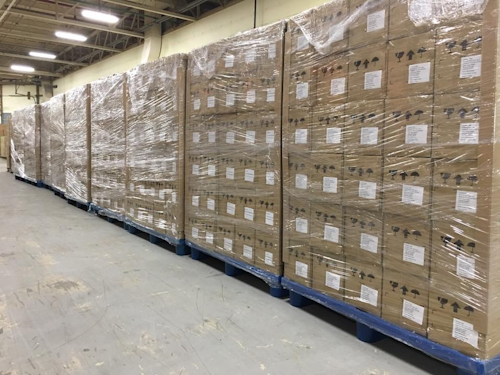 Warehouse of stateside inventory