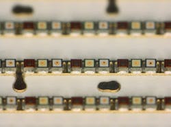 As part of the &ldquo;Photonic Process Chains&rdquo; initiative, new approaches to manufacturing very small surface-emitting LED chips and packaging technologies were tested, among other things. Picture: Osram