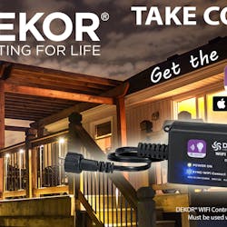 The EZ WiFi Controller is a lighting controller that connects to your Wi-Fi network and allows you control your DEKOR&circledR; lighting from your iPhone, iPad, or iPod touch.