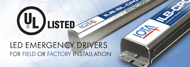 IOTA's LED Emergency Drivers are the the first EM drivers to be fully UL Listed