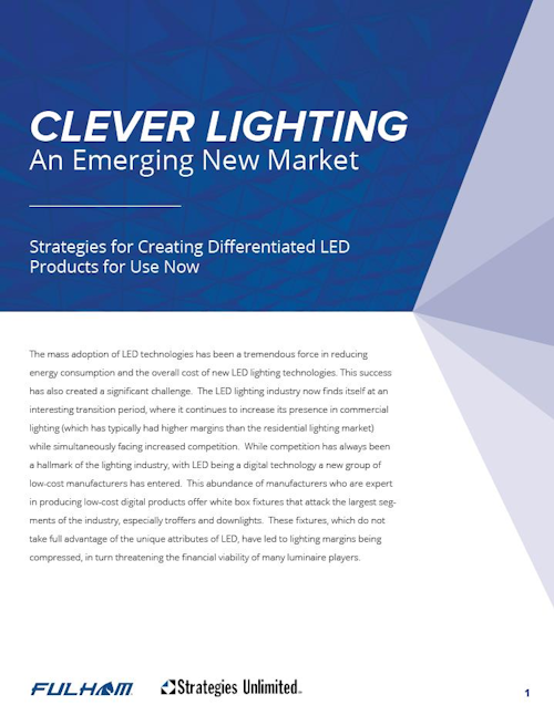Fulham, the lighting components and electronics specialists, has just published a new white paper entitled ‘Clever Lighting - An Emerging New Market’.