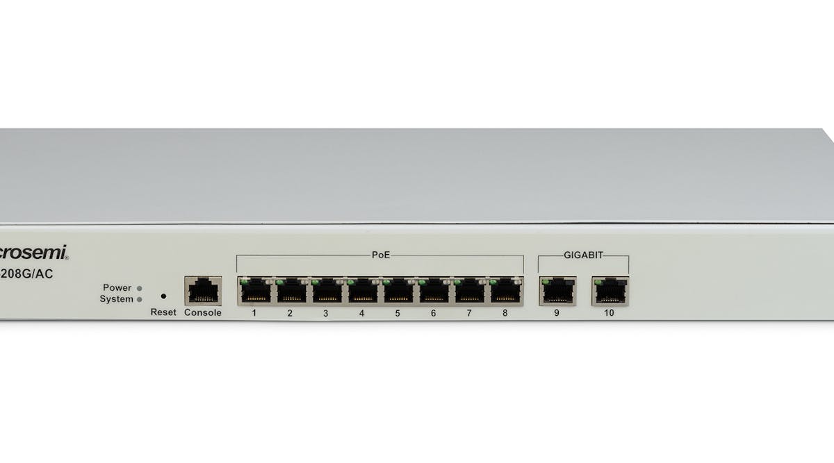 The Microsemi PDS-208G PoE switch is well-suited to a number of applications within the LED lighting and enterprise markets, such as smart buildings.
