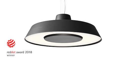 The Flynn LED pendant was awarded with a Distinction by the Red Dot judges