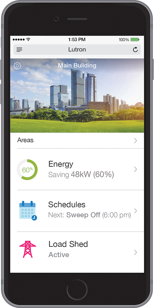 Vive Vue App Home Screen