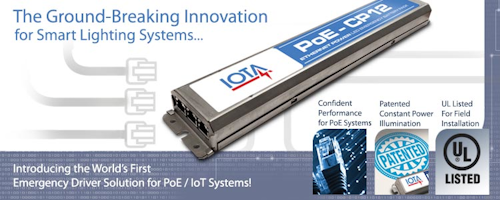IOTA introduces the first power-over-ethernet (PoE) emergency driver