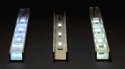 Side view of LED strips