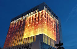 LED transparent display project in Taichung Software Park, Taiwan