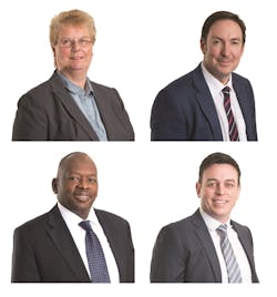 New appointments at Venture Lighting Europe: (clockwise from top left) Yvonne Savage, Sales Director; Paul Mettham, Product &amp; Marketing Director; Phil Croker, Commercial Manager UK &amp; European Sales; and Chris Alexander, Financial Director.