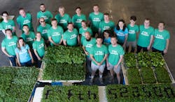 Fifth Season, a vertical farm that got its start with Carnegie Mellon University, expects its growing room to yield 500,000 lb of greens in its first year of commercial operation. (Photo credit: Image courtesy of Fifth Season.)
