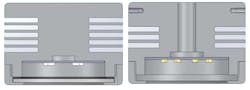 FIG. 1. Different thermal design alternatives of the luminaire body are represented by different substrate-to-ambient thermal resistances in the compact thermal model. (Image credits: All images and tables courtesy of the Delphi4LED project, provided by Mentor.) FIG. 1. Different thermal design alternatives of the luminaire body are represented by different substrate-to-ambient thermal resistances in the compact thermal model. (Image credits: All images and tables courtesy of the Delphi4LED project, provided by Mentor.)