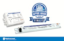 Photo credit: Image courtesy of Universal Lighting Technologies. LEDs Magazine Sapphire Awards logo used with permission from Endeavor Business Media.