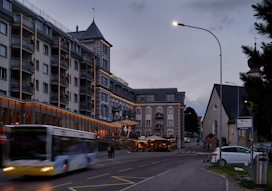 Leaders at the World Economic Forum this week will see the results of a 900-luminaire upgrade to LED street lights, controlled via the Philips Interact City smart lighting platform, enabled by Signify in the village of Davos, Swtizerland. (Photo credit: Image courtesy of Signify; copyright ELEKTRON.)