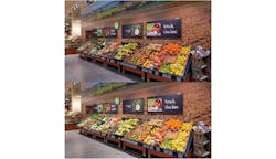 Top: Before NICHIA LED integration. Bottom: After NICHIA LED technology installed in EDEKA store. (Photo credit: Image courtesy of NICHIA Corporation.)