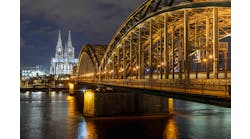 It will take 15 years to replace and connect all of Cologne&rsquo;s 85,000 outdoor light points, but these lights on the city&rsquo;s Hohenzollern Bridge over the Rhine (above), as well as those in the public area featuring the equestrian statue of Kaiser Wilhelm II (below) are among the new installations completed so far in the 2,000+-year-old city, which is today&rsquo;s Germany fourth largest by population. (Photo credit: Images courtesy of Signify.)