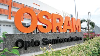 Osram&apos;s coronavirus-related production slowdowns include its Kulim, Malaysia plant that opened in late 2017. (Photo credit: Image courtesy of Osram Opto Semiconductors/Osram.)