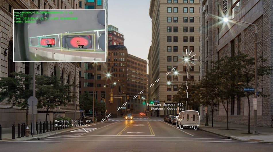 The former GE Current smart-city management platform, CityIQ, will be a complement to Ubicquia&rsquo;s portfolio of smart street-light and small-cell technologies, enabling enhanced public safety and traffic optimization features. (Photo credit: Image rendering by GE Current, a Daintree Company.)