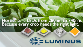 Luminus horticulture LEDs enable faster plant growth, enhanced quality