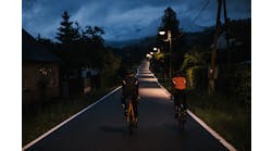 Light on the &ldquo;lats&rdquo; helps to illuminate these cyclists from behind and from the side. (Photo credit: Images courtesy of Isadore.)