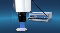 The camera-based measurement solution with the LumiTop 4000 in combination with a 100 mm macro lens permits fast parallel analysis of the &mu;LEDs of a wafer.