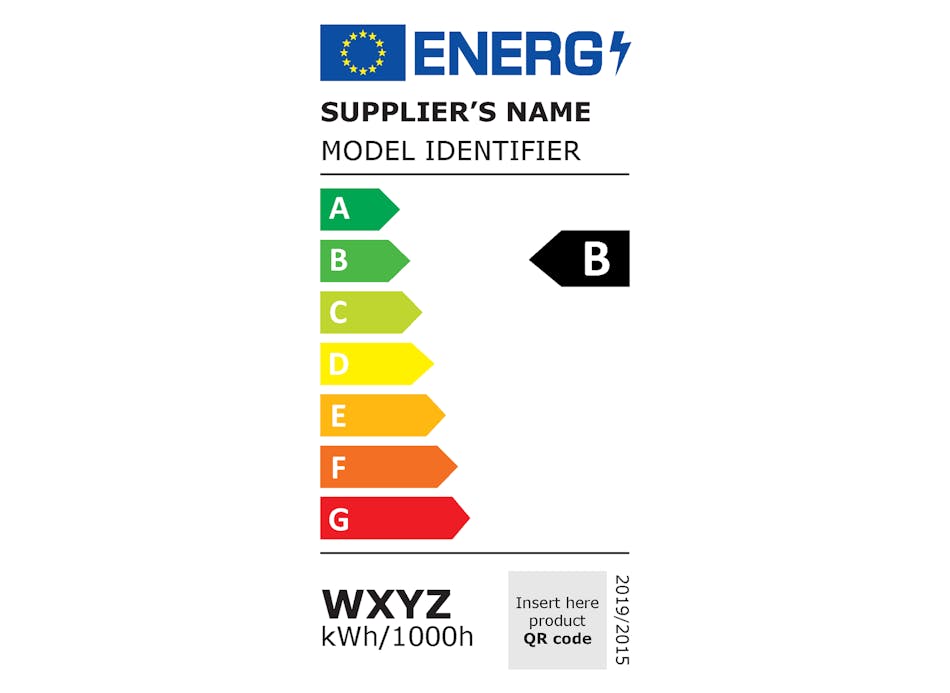 The new European Commission Delegated Regulation (EU) No. 2019/2015 (also known as &ldquo;the new Energy Labelling Regulation&rdquo;) will require lighting manufacturers to meet stricter energy-efficiency standards and provide greater transparency of more granular performance information to product datasheets and labels. (Sample from the European Commission energy label templates at http://bit.ly/390mX1k.)