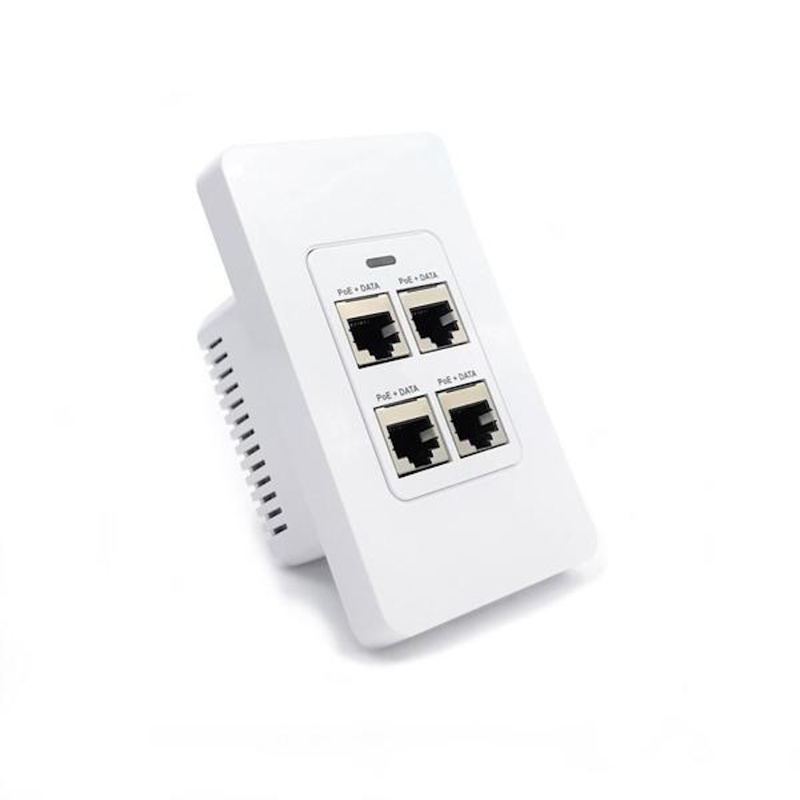 4 Port Inwall Gigabit PoE Extender with IEEE 802.3bt Uplink Power LEDs Magazine 4 Port Inwall Gigabit PoE Extender with IEEE 802.3bt Uplink Power LEDs Magazine