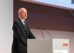 &ldquo;I herewith find that the domination and profit and loss transfer agreement has been approved,&rdquo; Osram supervisory board chairman Peter Bauer (pictured above in a file photo from a 2017 conference) announced at today&rsquo;s virtual extraordinary general meeting. (Photo credit: Image courtesy of Osram.)