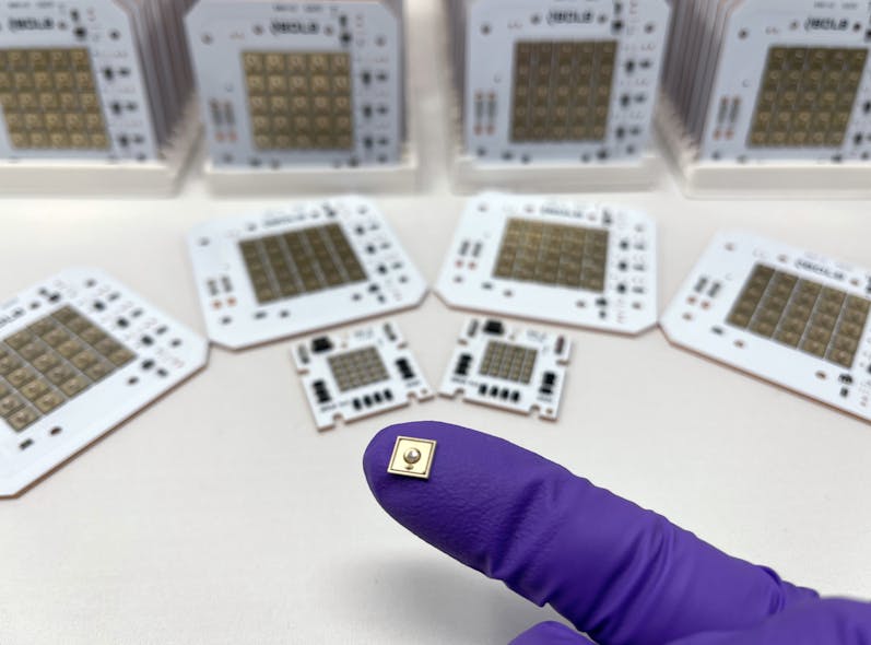 FIG. 3. Bolb has developed modular UV-C arrays that deliver as much as 2.5W of flux. (Photo credit: Image courtesy of Bolb, Inc.)