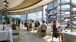 Manhattan&apos;s massive Hudson Yards project, where this restaurant is located, has been hit by the pandemic but sanitizing technologies like UV-C could help normality return. (Photo credit: Image courtesy of Hudson Yards.)