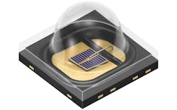 FIG. 2. The Oslon Black SFH 4725 AS A01 achieves an optical output of up to 1970 mW in continuous operation. System manufacturers can choose from 50°, 90°, and 150° beam angles. The 3.85×3.85-mm dimensions of this LED enable slim system designs required in vehicle applications. FIG. 2. The Oslon Black SFH 4725 AS A01 achieves an optical output of up to 1970 mW in continuous operation. System manufacturers can choose from 50°, 90°, and 150° beam angles. The 3.85×3.85-mm dimensions of this LED enable slim system designs required in vehicle applications.