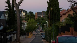 Pozuelo de Alarc&oacute;n near Madrid now has 2700 outdoor LED luminaires, each with a GPRS-enabled driver from Tridonic to support dimming, diagnostics, and energy monitoring. (Photo credit: Image courtesy of Tridonic.)