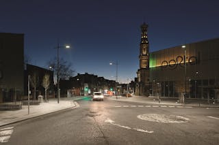 Thorn&rsquo;s lighting scheme helps blend old and new in Irvine, Scotland. (Photo credit: Image courtesy of Thorn Lighting.)