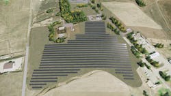 A 5-MW solar site will deliver energy to a 11.6-MW battery-powered microgrid at the US Coast Guard Training Center Petaluma. (Photo credit: Image rendering courtesy of Business Wire.)